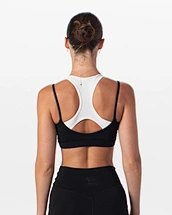 black and white sports bra